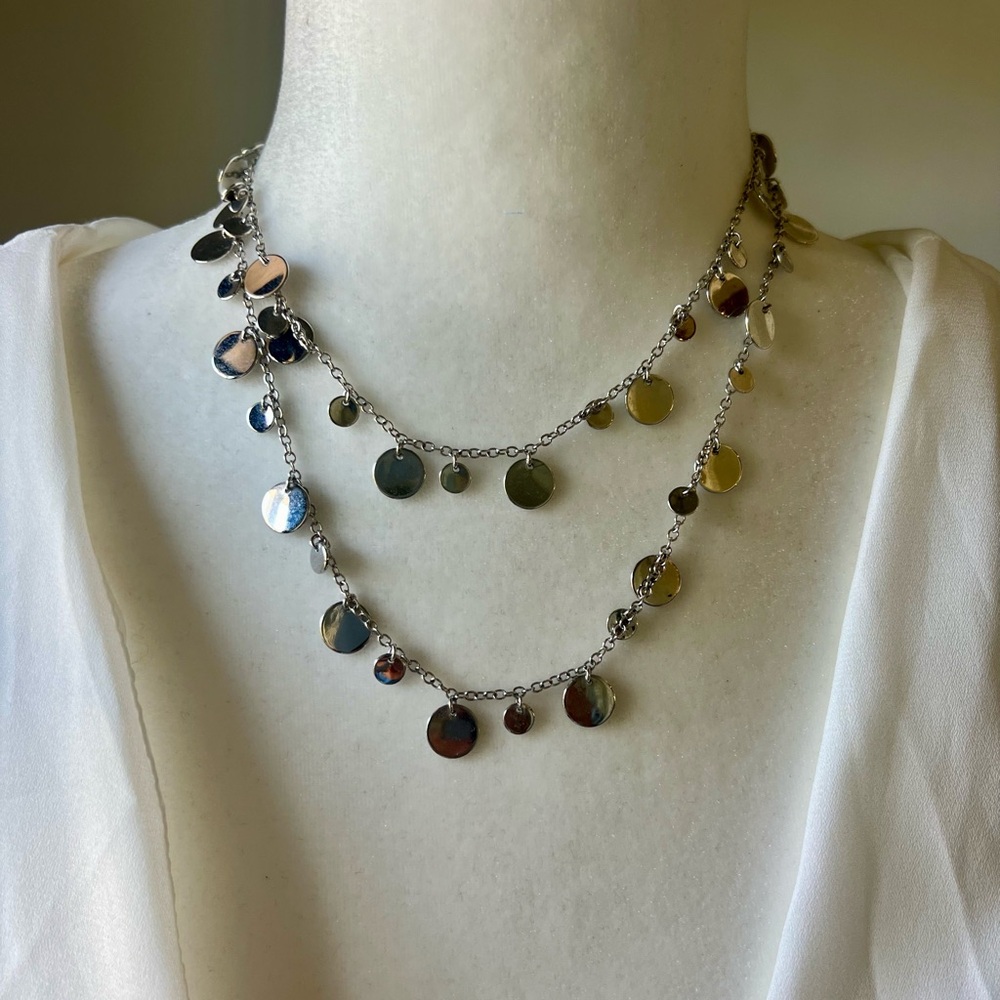 Silver Disc Necklace